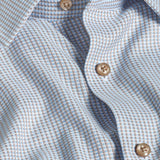 RBSP12847421 | Sky & Chocolate Dobby Check Dress Shirt