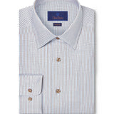 RBSP12847421 | Sky & Chocolate Dobby Check Dress Shirt