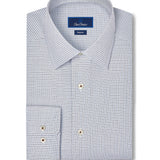 RBSP13002214 | Chocolate & Sky Micro Dobby Dress Shirt