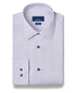 RBSP13202144 | White & Berry Micro Geometric Print Dress Shirt