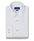 RBSP13206102 | White & Chocolate Micro Neat Print Dress Shirt