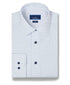 RBSP13206155 | White & Navy Micro Neat Print Dress Shirt