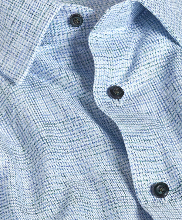 RBSP13805448 | Blue & Green Twill Check Dress Shirt
