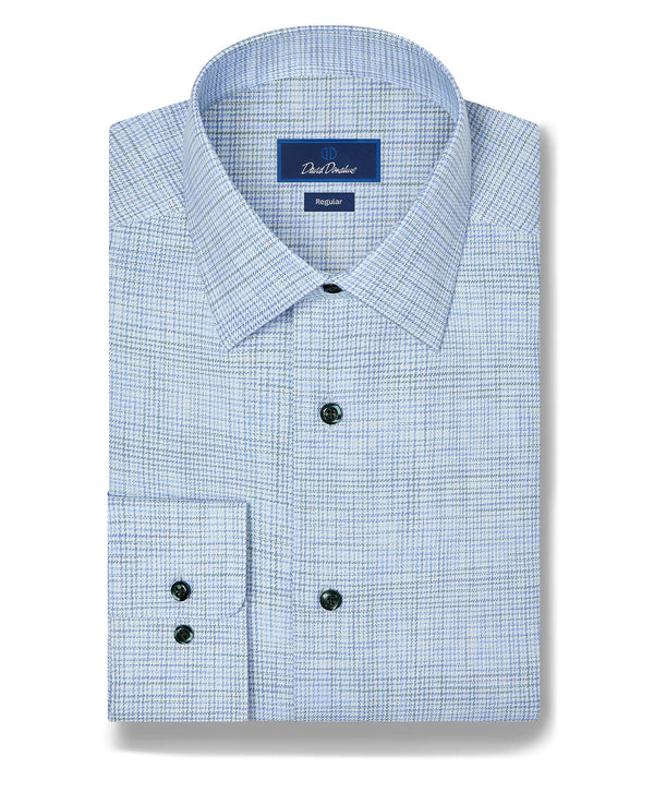 RBSP13805448 | Blue & Green Twill Check Dress Shirt