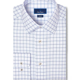 RBSP13810155 | White & Navy Windowpane Check Dress Shirt