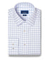 RBSP13810155 | White & Navy Windowpane Check Dress Shirt
