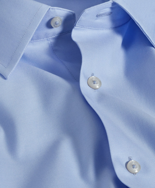 David Donahue Slim Fit Super Fine Twill Dress Shirt - Sky