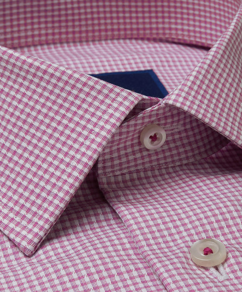 SBSP07205652 | Berry Micro Dobby Check Dress Shirt