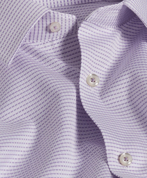 SBSP10007133 | White & Lilac Horizontal Dobby Dress Shirt