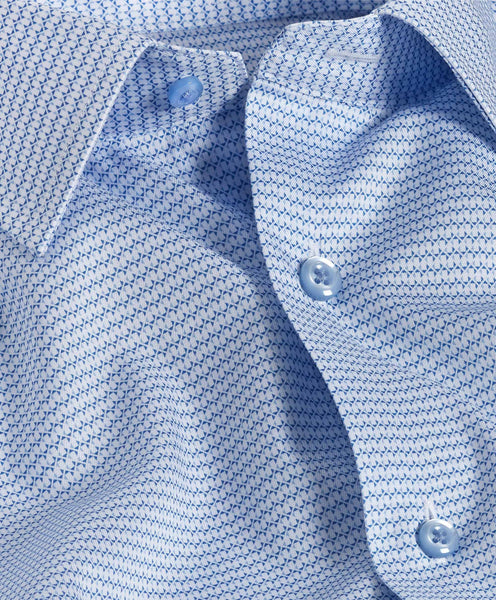 SBSP10011454 | Sky Micro Geometric Print Dress Shirt