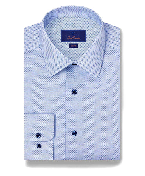 SBSP11006454 | Sky Micro Print Dress Shirt