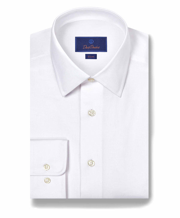 SBSP11100110 | White Twill Stretch Dress Shirt