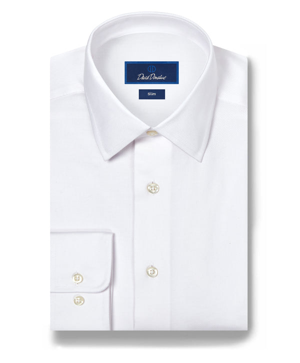 SBSP11100110 | White Twill Stretch Dress Shirt