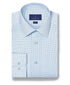 SBSP12237135 | White & Blue Neat Print Stretch Dress Shirt