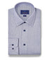 SBSP12815407 | Navy & White Twill Micro Check Stretch Dress Shirt