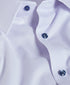 SBSP13005133 | White & Lilac Micro Geometric Print Stretch Dress Shirt
