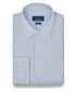 SBSP13801155 | White & Navy Twill Check Stretch Dress Shirt