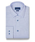 SBSP13802485 | Blue & Purple Twill Check Stretch Dress Shirt