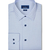 SBSP13803452 | Sky & Blue Twill Check Stretch Dress Shirt
