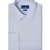 SBSP13820450 | Navy & Sky Twill Micro Check Stretch Dress Shirt