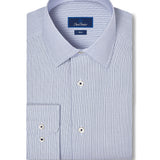 SBSP13950407 | Navy & White Twill Stripe Stretch Dress Shirt