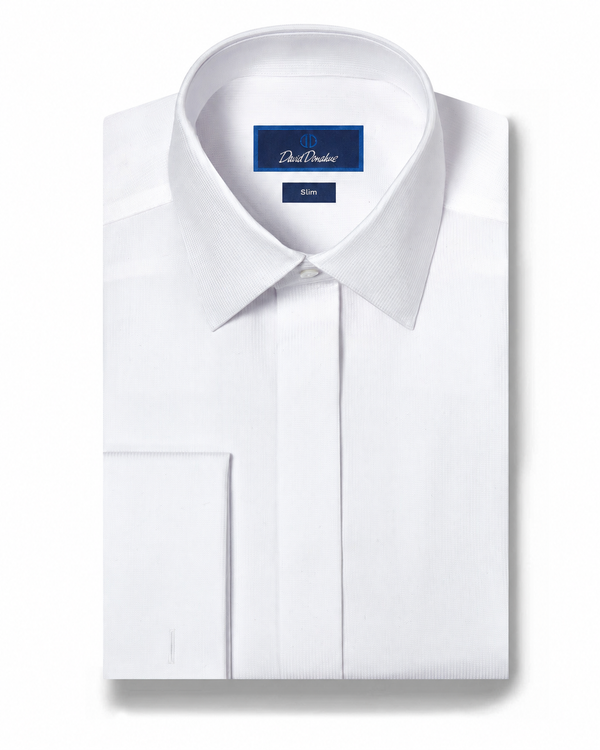 SFCP09105110 | Micro Dobby French Cuff Covered Placket Formal Shirt