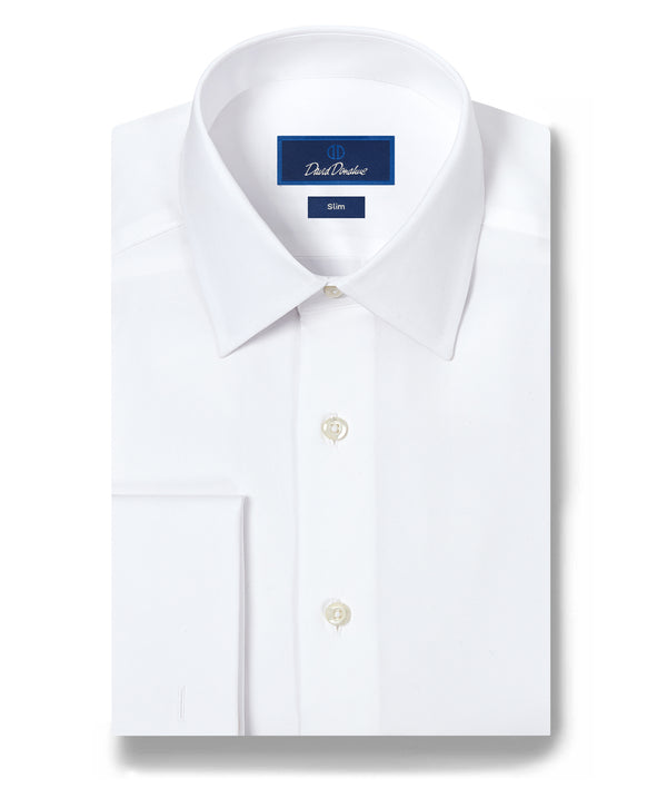 SFCSP6110110 | White Broadcloth French Cuff Dress Shirt