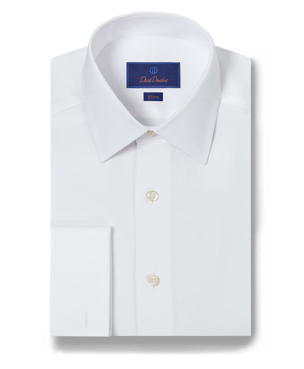 SFCSP6110110 | White Broadcloth French Cuff Dress Shirt
