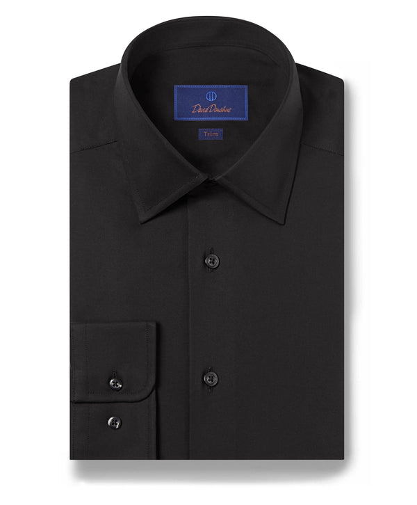 TBCSP4130002 | Black Super Fine Twill Dress Shirt