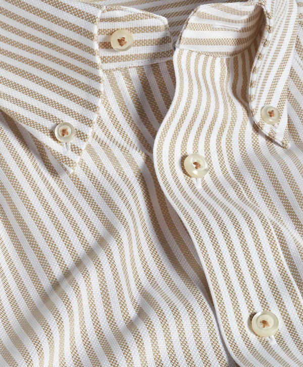 TBDP12959124 | White & Dune Royal Oxford Stripe Dress Shirt