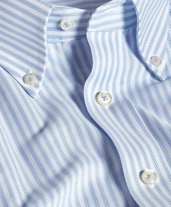 TBDP12959136 | White & Sky Royal Oxford Stripe Dress Shirt