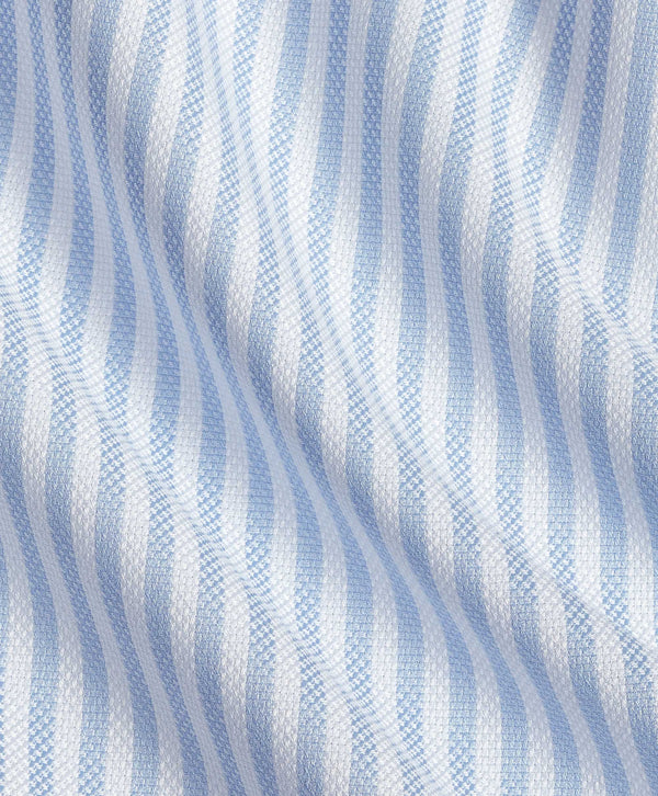 TBDP12959136 | White & Sky Royal Oxford Stripe Dress Shirt