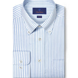 TBDP12959136 | White & Sky Royal Oxford Stripe Dress Shirt