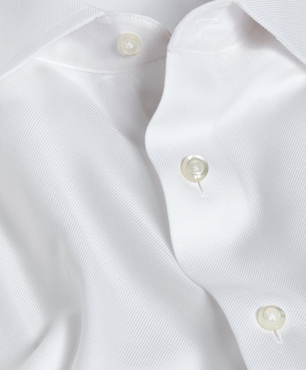 TBMS11110110 | White Cashmere Blend Dress Shirt