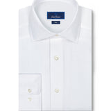 TBMS11110110 | White Cashmere Blend Dress Shirt