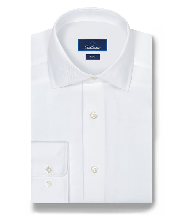 TBMS11110110 | White Cashmere Blend Dress Shirt