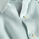 TBMS12109343 | Mint Linen Dress Shirt 