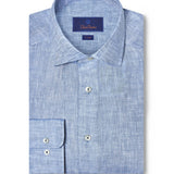 TBMS12109476 | Denim Linen Dress Shirt 