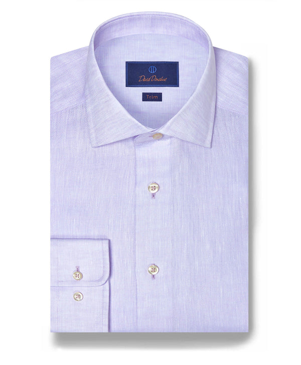 TBMS12109534 | Lilac Linen Dress Shirt 