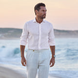 TBMS12109650 | Pink Linen Dress Shirt 