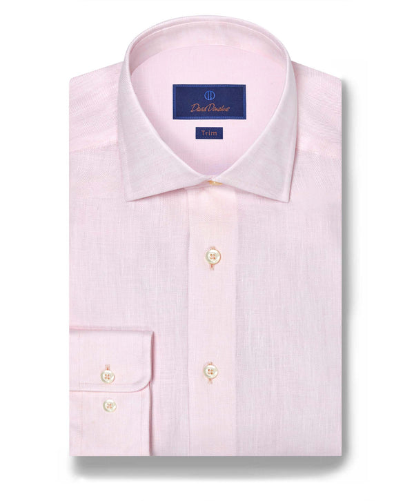TBMS12109650 | Pink Linen Dress Shirt 