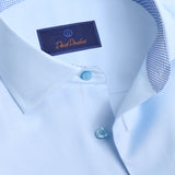 TBMS12110454 | Sky Twill Contrast Dress Shirt