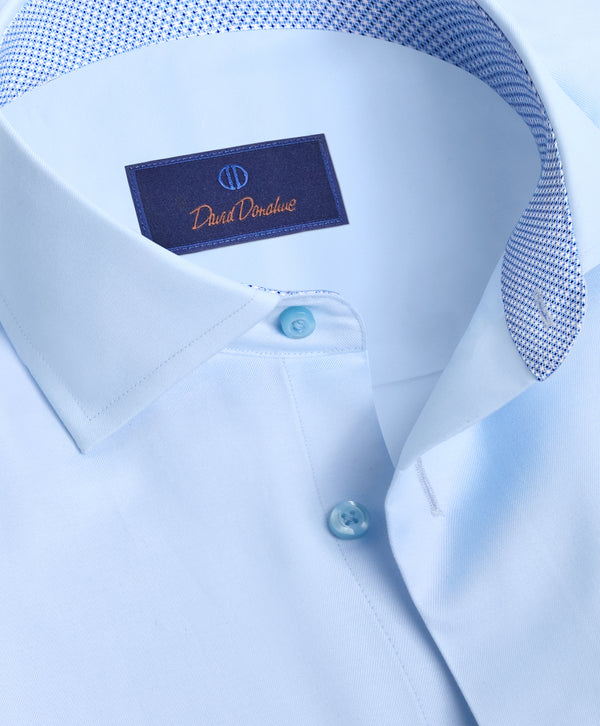 TBMS12110454 | Sky Twill Contrast Dress Shirt