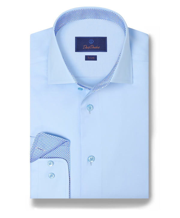 TBMS12110454 | Sky Twill Contrast Dress Shirt