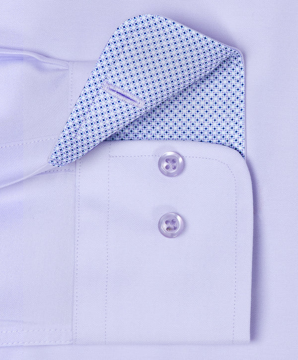 TBMS12110534 | Lilac Twill Contrast Dress Shirt