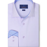 TBMS12110534 | Lilac Twill Contrast Dress Shirt