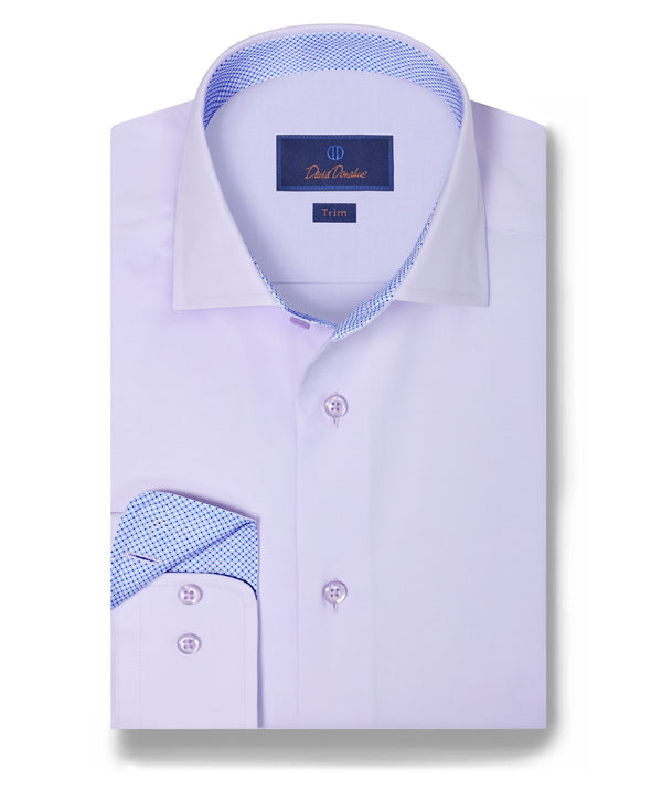TBMS12110534 | Lilac Twill Contrast Dress Shirt