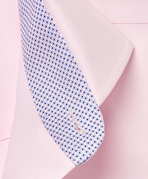 TBMS12110650 | Pink Twill Contrast Dress Shirt