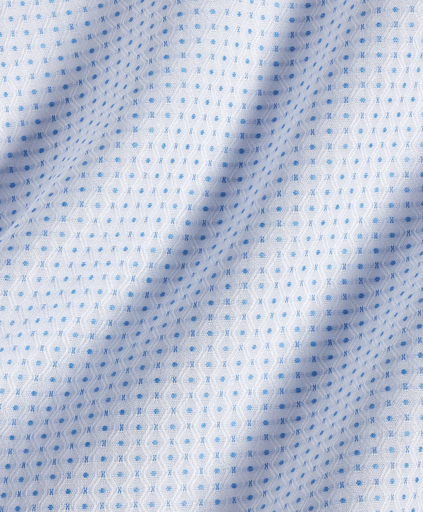 TBMS13003136 | White & Sky Dobby Dot Dress Shirt