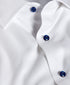 TBMS13100110 | White Contrast Herringbone Solid Dress Shirt